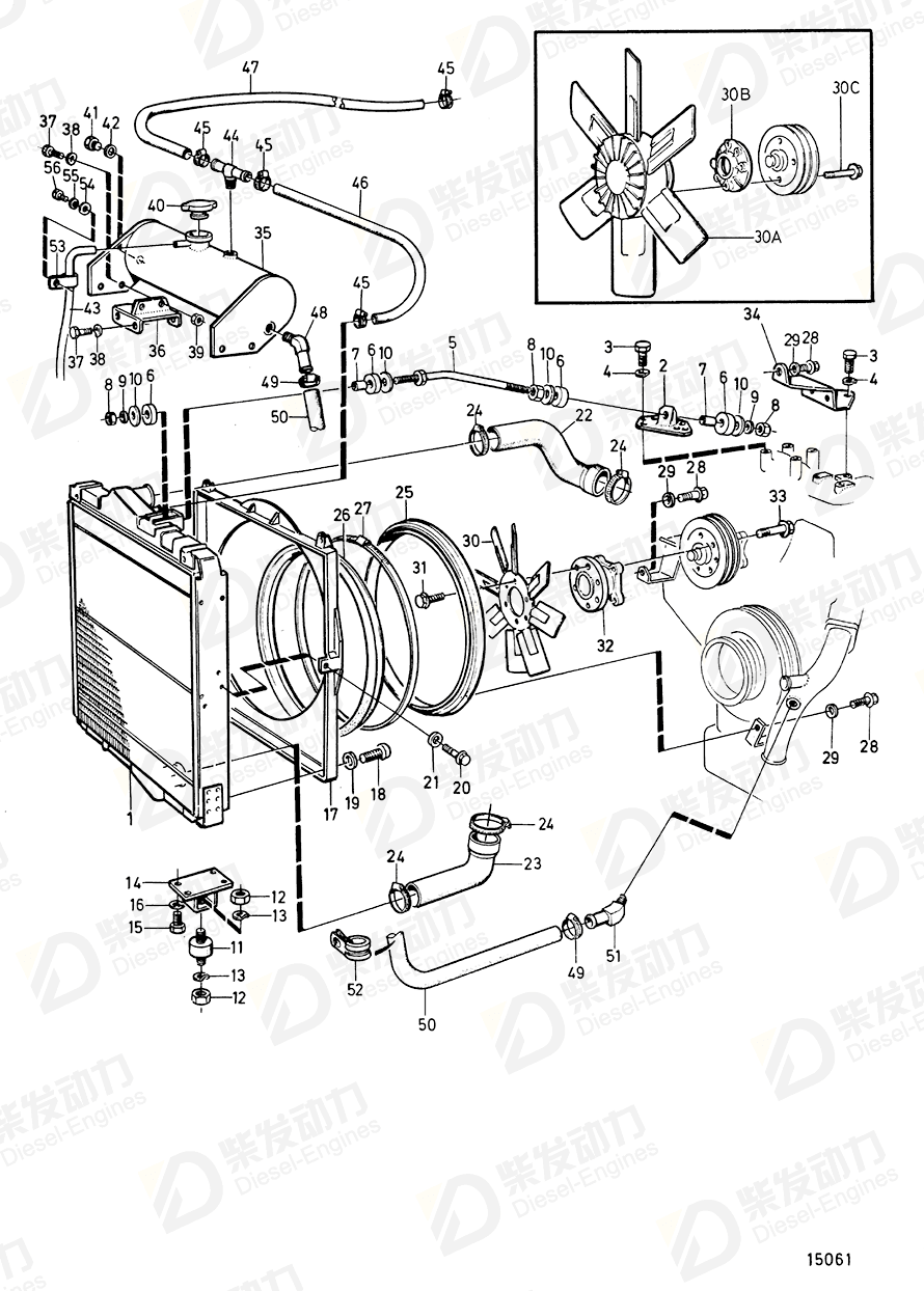 VOLVO Radiator bracket 847352 Drawing